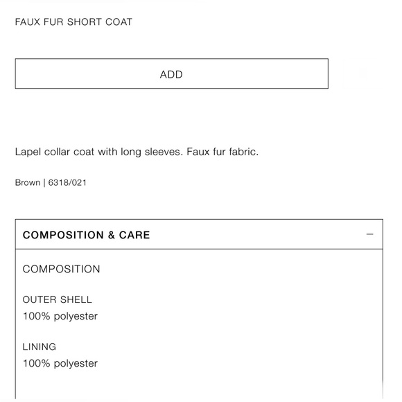 ZARA FAUX FUR SHORT COAT - Picture 10 of 11